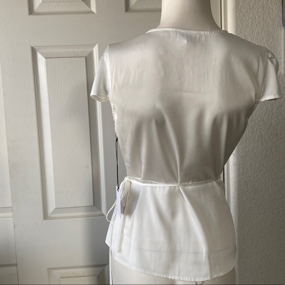 NWT Revolve By The Way Satin Wrap Top - Picture 7 of 11